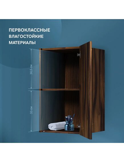 Купить M8FCH0402OF Func, шкаф с полками 40 см (В 700мм), цвет дерево текстурир-ое (m8fch0402of) по цене 9390 руб., в Санкт-Петебруге в интернет магазине 100-Систем, а также дургие товары AM.PM из раздела Шкафы и Пеналы, комоды, шкафы