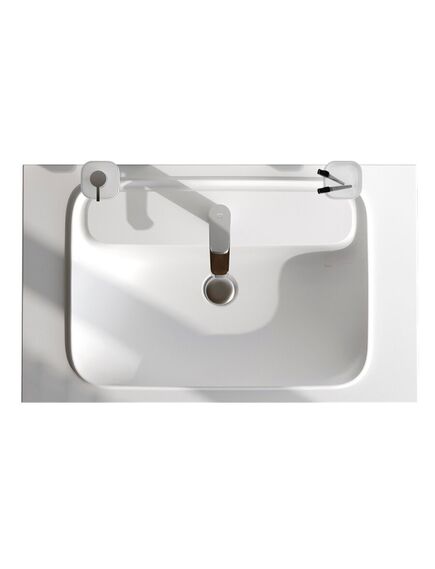 Купить M8FWPC0800WM Func, Раковина мебельная, литьевой мрамор, 80 см, цвет белый матовый (m8fwpc0800wm) по цене 15390 руб., в Санкт-Петебруге в интернет магазине 100-Систем, а также дургие товары AM.PM из раздела Встраиваемые раковины и Раковины и пьедесталы
