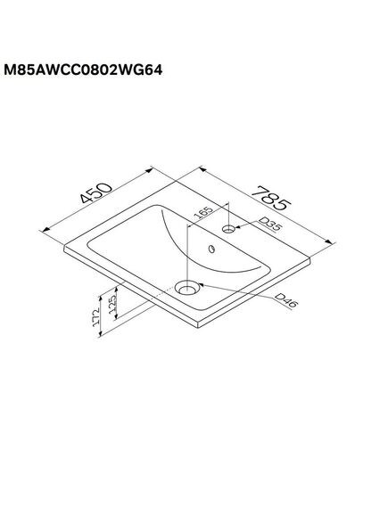 Купить M85AWCC0802WG64 X-Joy, Раковина мебельная, керамическая, 80 см, встроенная, цвет: белый, глянец (m85awcc0802wg64) по цене 14190 руб., в Санкт-Петебруге в интернет магазине 100-Систем, а также дургие товары AM.PM из раздела Встраиваемые раковины и Раковины и пьедесталы