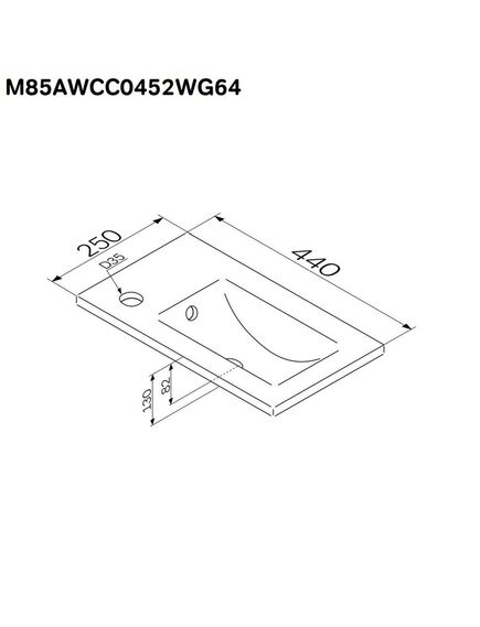 Купить M85AWCC0452WG64 X-Joy, Раковина мебельная, керамическая, 45 см, встроенная, цвет: белый, глянец (m85awcc0452wg64) по цене 7990 руб., в Санкт-Петебруге в интернет магазине 100-Систем, а также дургие товары AM.PM из раздела Встраиваемые раковины и Раковины и пьедесталы