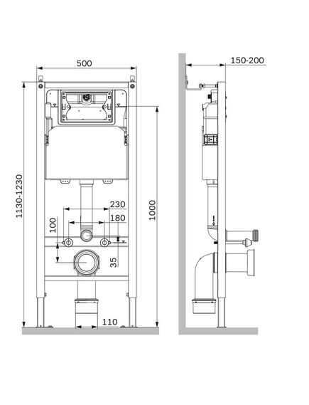 Купить I012709 PrimeFit инсталляция для подвесного унитаза (i012709) по цене 17890 руб., в Санкт-Петебруге в интернет магазине 100-Систем, а также дургие товары AM.PM из раздела Инсталляции для унитазов и Инсталляции