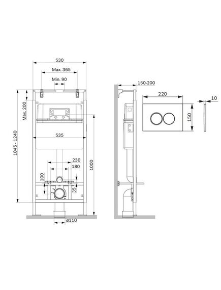 Купить I012710.0101 MasterFit инсталляция для подвесного унитаза с клавишей ProC L, бел глянц (i012710.0101) по цене 21790 руб., в Санкт-Петебруге в интернет магазине 100-Систем, а также дургие товары AM.PM из раздела Инсталляции для унитазов и Инсталляции