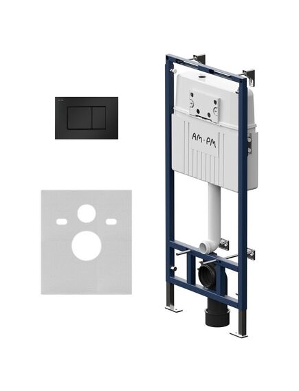 Купить I012710.0238 MasterFit инсталляция для подвесного унитаза с клавишей ProC S, мат.черный (i012710.0238) по цене 23290 руб., в Санкт-Петебруге в интернет магазине 100-Систем, а также дургие товары AM.PM из раздела Инсталляции для унитазов и Инсталляции