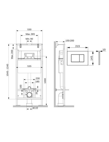 Купить I012710.0238 MasterFit инсталляция для подвесного унитаза с клавишей ProC S, мат.черный (i012710.0238) по цене 23290 руб., в Санкт-Петебруге в интернет магазине 100-Систем, а также дургие товары AM.PM из раздела Инсталляции для унитазов и Инсталляции