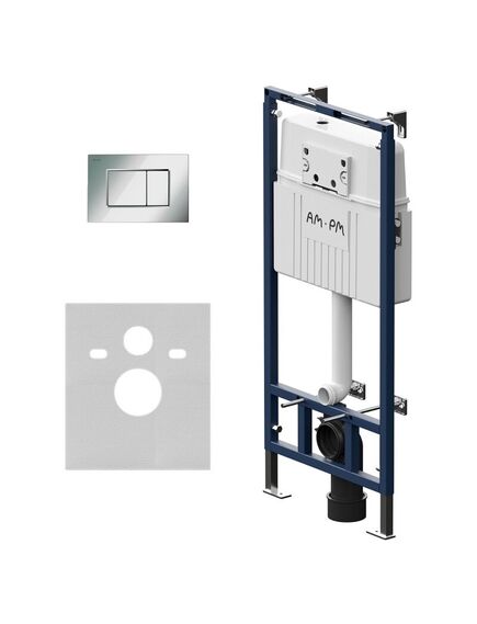 Купить I012710.0251 MasterFit инсталляция для подвесного унитаза с клавишей ProC S, хром глянц (i012710.0251) по цене 23490 руб., в Санкт-Петебруге в интернет магазине 100-Систем, а также дургие товары AM.PM из раздела Инсталляции для унитазов и Инсталляции
