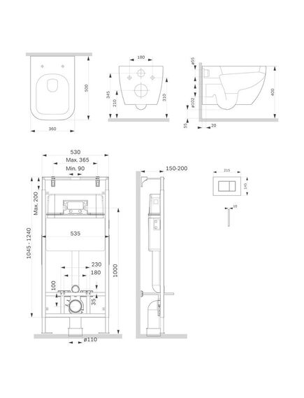 Купить IS100201.901701 Инсталляция MasterFit с клав S глянц белый с подвес унит Gem  FlashClean с сид (is100201.901701) по цене 61990 руб., в Санкт-Петебруге в интернет магазине 100-Систем, а также дургие товары AM.PM из раздела Готовые решения и Инсталляции