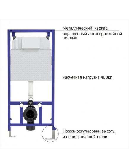 Купить Комплект BERGES: инсталляция NOVUM кнопка D3 хром глянец, унитаз VITA Rimless 49 см, сиденье дюропласт микролифт, быстросъём (043375) по цене 30900 руб., в Санкт-Петебруге в интернет магазине 100-Систем, а также дургие товары BERGES из раздела Готовые решения и Инсталляции