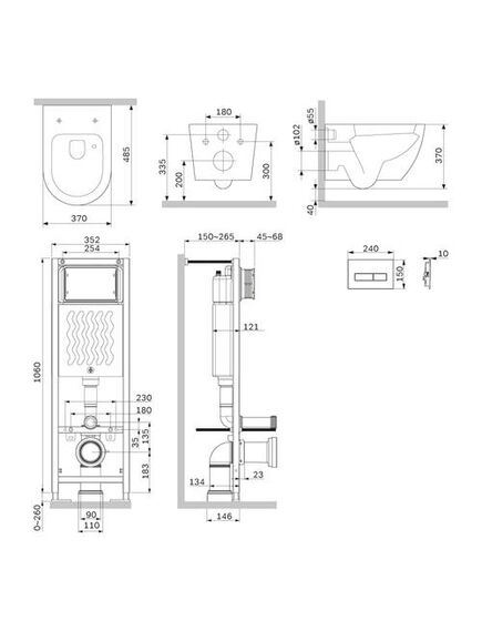 Купить IS110151.741701 Инсталляция EasyFit с клав M глянц хром с подвес унит Like Aquaspin с сид м/лифт (is110351.801900) по цене 50390 руб., в Санкт-Петебруге в интернет магазине 100-Систем, а также дургие товары AM.PM из раздела Готовые решения и Инсталляции