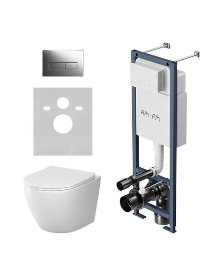 Купить IS110151.741701 Инсталляция EasyFit с клав M глянц хром с подвес унит Like Aquaspin с сид м/лифт (is110351.801900) по цене 50390 руб., в Санкт-Петебруге в интернет магазине 100-Систем, а также дургие товары AM.PM из раздела Готовые решения и Инсталляции