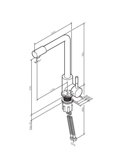 Купить F85B05022 X-Joy, смеситель для кухни с L-изливом, черный (f85b05022) по цене 4990 руб., в Санкт-Петебруге в интернет магазине 100-Систем, а также дургие товары AM.PM из раздела Рычажные смесители и Смесители для кухни