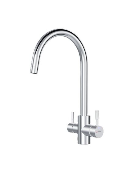 Купить F85B07700 X-Joy, смеситель для кухни с С-изливом с каналом для питьевой воды, хром (f85b07700) по цене 9990 руб., в Санкт-Петебруге в интернет магазине 100-Систем, а также дургие товары AM.PM из раздела Смесители с подключением фильтра и Смесители для кухни