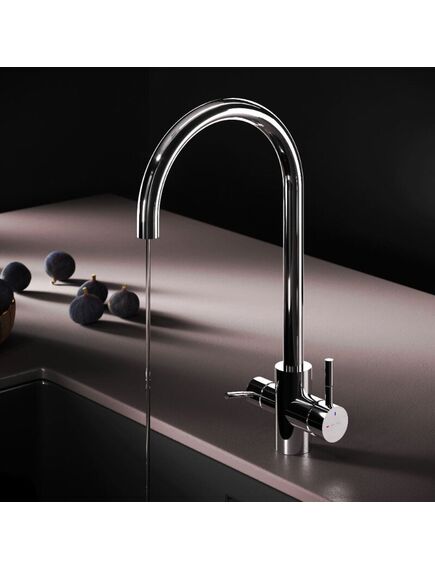 Купить F85B07700 X-Joy, смеситель для кухни с С-изливом с каналом для питьевой воды, хром (f85b07700) по цене 9990 руб., в Санкт-Петебруге в интернет магазине 100-Систем, а также дургие товары AM.PM из раздела Смесители с подключением фильтра и Смесители для кухни
