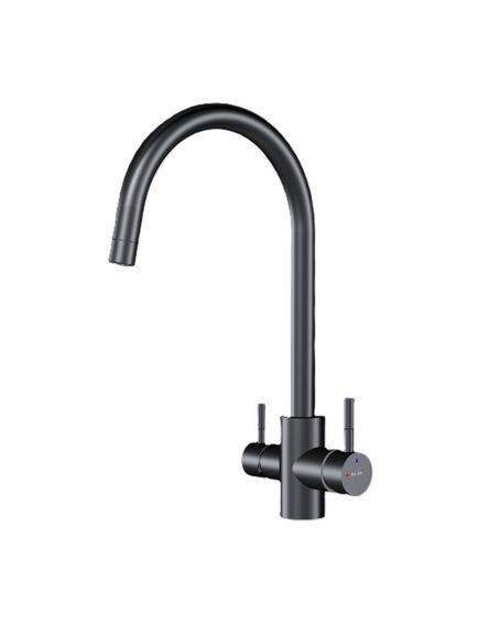 Купить F85B07722 X-Joy, смеситель для кухни с С-изливом с каналом для питьевой воды, черный (f85b07722) по цене 9990 руб., в Санкт-Петебруге в интернет магазине 100-Систем, а также дургие товары AM.PM из раздела Смесители с подключением фильтра и Смесители для кухни