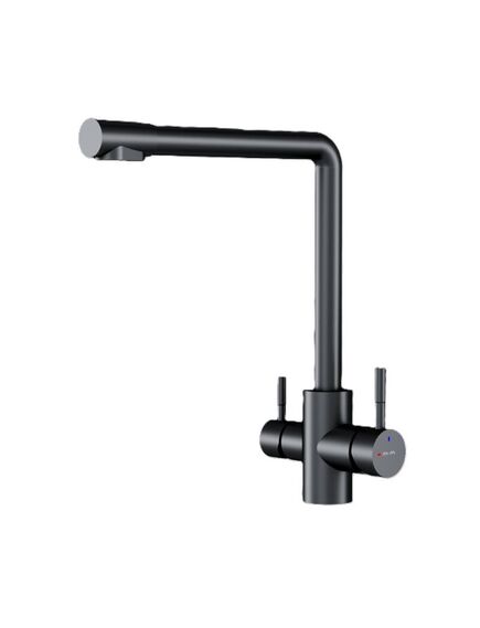 Купить F85B05722 X-Joy, смеситель для кухни с L-изливом с каналом для питьевой воды, черный (f85b05722) по цене 9990 руб., в Санкт-Петебруге в интернет магазине 100-Систем, а также дургие товары AM.PM из раздела Смесители с подключением фильтра и Смесители для кухни