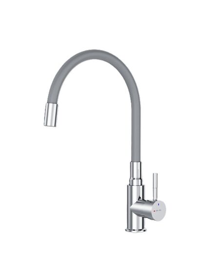 Купить F85B07605 X-Joy S, смеситель для кухни с гибким изливом, серый/хром (f85b07605) по цене 4990 руб., в Санкт-Петебруге в интернет магазине 100-Систем, а также дургие товары AM.PM из раздела Рычажные смесители и Смесители для кухни