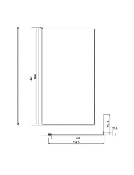 Купить DX35WBS-D080-140MT Душ.шторка на борт ванны,стекло поворотное 6*800*1400мм,стекло прозр,проф анод (dx35wbs-d080-140mt) по цене 12890 руб., в Санкт-Петебруге в интернет магазине 100-Систем, а также дургие товары DAMIXA из раздела Стеклянные шторки для ванн и Сантехника