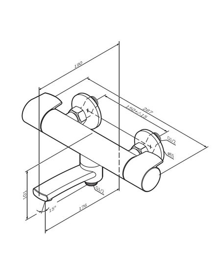 Купить F85A50000 X-Joy, смеситель д/ванны/душа с ТМС, хром (f85a50000) по цене 16190 руб., в Санкт-Петебруге в интернет магазине 100-Систем, а также дургие товары AM.PM из раздела Смесители с коротким изливом и Смесители для ванны и душа