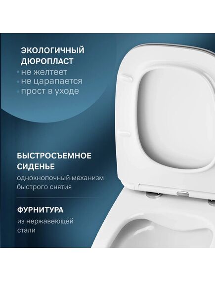 Купить C851701SC X-Joy подвесной унитаз FlashClean с сиденьем микролифт (c851701sc) по цене 16990 руб., в Санкт-Петебруге в интернет магазине 100-Систем, а также дургие товары AM.PM из раздела Унитазы подвесные и Унитазы