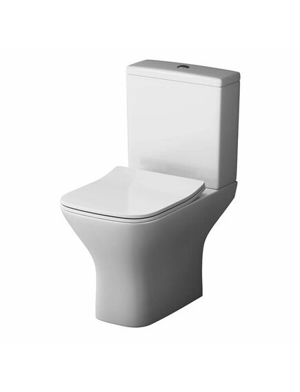 Купить C908601SC Gem унитазкомпакт  без ободка с сиденьем микролифт (c908601sc) по цене 22590 руб., в Санкт-Петебруге в интернет магазине 100-Систем, а также дургие товары AM.PM из раздела Горизонтальный выпуск и Унитазы-компакт с бачком