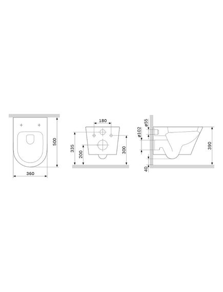 Купить C741701SC Sense подвесной унитаз FlashClean с сиденьем микролифт (c741701sc) по цене 29990 руб., в Санкт-Петебруге в интернет магазине 100-Систем, а также дургие товары AM.PM из раздела Унитазы подвесные и Унитазы