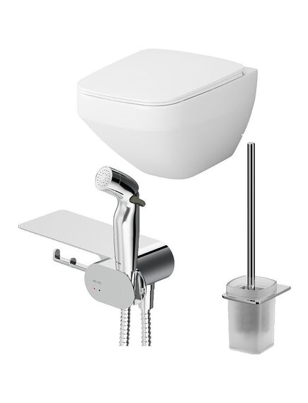 Купить CK50H0603W Inspire V2.0 набор подвесной унитаз с гиг.душем (ck50h0603w) по цене 81990 руб., в Санкт-Петебруге в интернет магазине 100-Систем, а также дургие товары AM.PM из раздела Унитазы подвесные и Унитазы