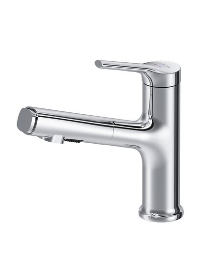 Купить F85B02900 X-Joy S, смеситель для раковины с вытяжным изливом, хром (f85b02900) по цене 13990 руб., в Санкт-Петебруге в интернет магазине 100-Систем, а также дургие товары AM.PM из раздела Рычажные смесители и Смесители для раковины