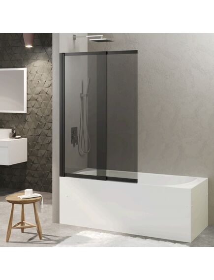 Купить Душевая шторка RIVER S Slider Black 980  (065018) по цене 26490 руб., в Санкт-Петебруге в интернет магазине 100-Систем, а также дургие товары BERGES из раздела Стеклянные шторки для ванн и Сантехника