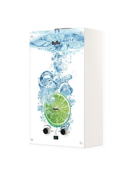 Купить Колонка газовая Ballu GWH 10 Fiery Glass Lime (gwh 10 fiery glass) по цене 11539.5 руб., в Санкт-Петебруге в интернет магазине 100-Систем, а также дургие товары BALLU из раздела Газовые проточные водонагреватели и Газовые водонагреватели