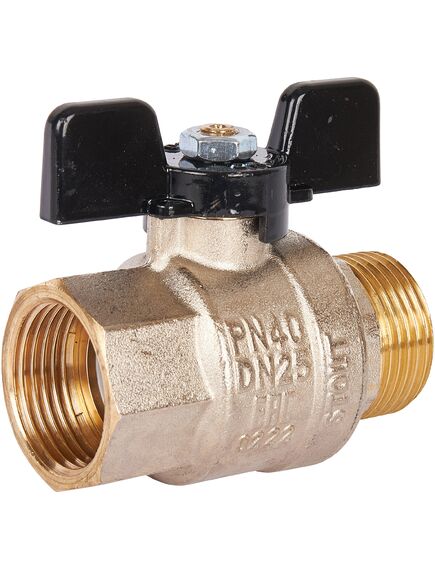 Купить Кран шаровый Stout 1" В-Н. бабочка. никель (svb-0004-000025) по цене 1378 руб., в Санкт-Петебруге в интернет магазине 100-Систем, а также дургие товары STOUT из раздела Краны прямые 1 и Краны прямые