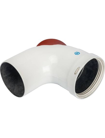 Купить STOUT  Элемент дымохода отвод 90° DN80 с инспекционным патрубком (sca-0080-010090) по цене 6762 руб., в Санкт-Петебруге в интернет магазине 100-Систем, а также дургие товары STOUT из раздела Дымоходы и Котлы и котельное оборудование