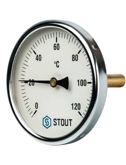 Купить STOUT SIM-0001 Термометр биметаллический с погружной гильзой. Корпус Dn 100 мм, гильза 75 мм 1/2", 0...120°С (sim-0001-107515) по цене 1055 руб., в Санкт-Петебруге в интернет магазине 100-Систем, а также дургие товары STOUT из раздела Термометры и Контрольно-измерительные приборы