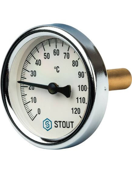 Купить STOUT SIM-0003 Термометр биметаллический с погружной гильзой. Корпус Dn 63 мм, гильза 50 мм, резьба с самоуплотнением 1/2", 0...120°С (sim-0003-635015) по цене 715 руб., в Санкт-Петебруге в интернет магазине 100-Систем, а также дургие товары STOUT из раздела Термометры и Контрольно-измерительные приборы