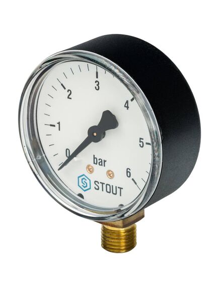 Купить STOUT SIM-0010 Манометр радиальный. Корпус Dn 63 мм 1/4", 0...6 бар, кл.2.5 (sim-0010-630608) по цене 779 руб., в Санкт-Петебруге в интернет магазине 100-Систем, а также дургие товары STOUT из раздела Манометры и Контрольно-измерительные приборы