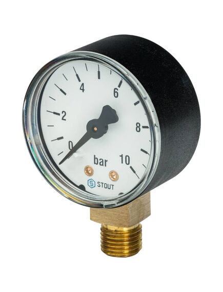 Купить STOUT SIM-0010 Манометр радиальный. Корпус Dn 50 мм 1/4", 0...10 бар, кл.2.5 (sim-0010-501008) по цене 752 руб., в Санкт-Петебруге в интернет магазине 100-Систем, а также дургие товары STOUT из раздела Манометры и Контрольно-измерительные приборы