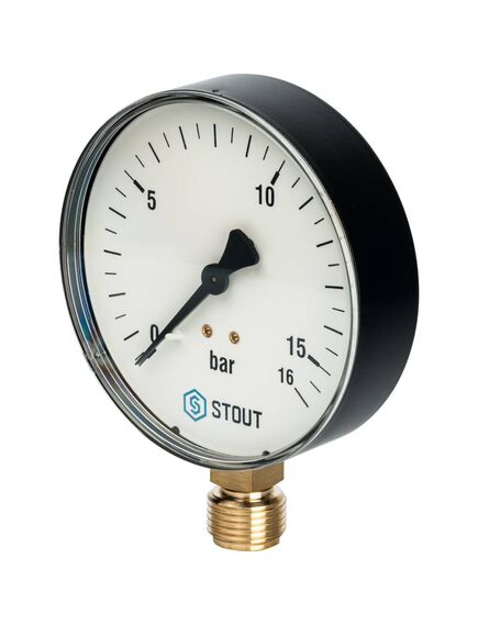 Купить STOUT SIM-0010 Манометр радиальный. Корпус Dn 100 мм 1/2", 0...16 бар, кл.2.5 (sim-0010-101615) по цене 1452 руб., в Санкт-Петебруге в интернет магазине 100-Систем, а также дургие товары STOUT из раздела Манометры и Контрольно-измерительные приборы