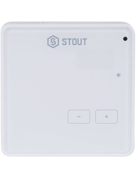 Купить STOUT  Беспроводной комнатный регулятор R-8z, белый (ste-0101-008003) по цене 10382 руб., в Санкт-Петебруге в интернет магазине 100-Систем, а также дургие товары STOUT из раздела Управляющие модули и Автоматика для водяного теплого пола