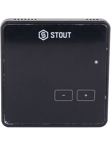 Купить STOUT  Беспроводной комнатный регулятор R-8z, черный (ste-0101-008004) по цене 10382 руб., в Санкт-Петебруге в интернет магазине 100-Систем, а также дургие товары STOUT из раздела Управляющие модули и Автоматика для водяного теплого пола