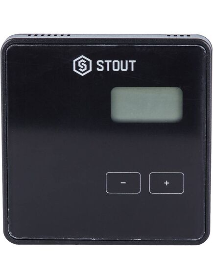 Купить STOUT  Беспроводной комнатный регулятор R-8b, черный (ste-0101-008002) по цене 7960 руб., в Санкт-Петебруге в интернет магазине 100-Систем, а также дургие товары STOUT из раздела Управляющие модули и Автоматика для водяного теплого пола