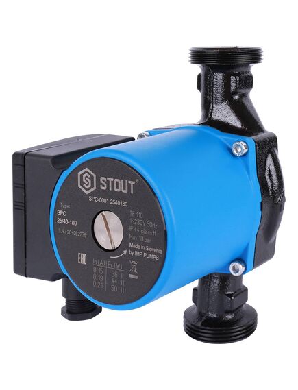 Купить SPC-0001-2540180 STOUT Насос циркуляционный 25/40-180 (spc-0001-2540180) по цене 9870 руб., в Санкт-Петебруге в интернет магазине 100-Систем, а также дургие товары STOUT из раздела Насосы циркуляционные и Насосы и насосное оборудование