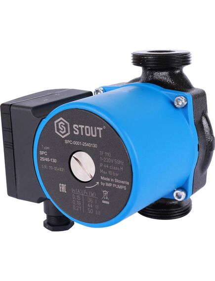 Купить SPC-0001-2540130 STOUT Насос циркуляционный 25/40-130 (spc-0001-2540130) по цене 10121 руб., в Санкт-Петебруге в интернет магазине 100-Систем, а также дургие товары STOUT из раздела Насосы циркуляционные и Насосы и насосное оборудование