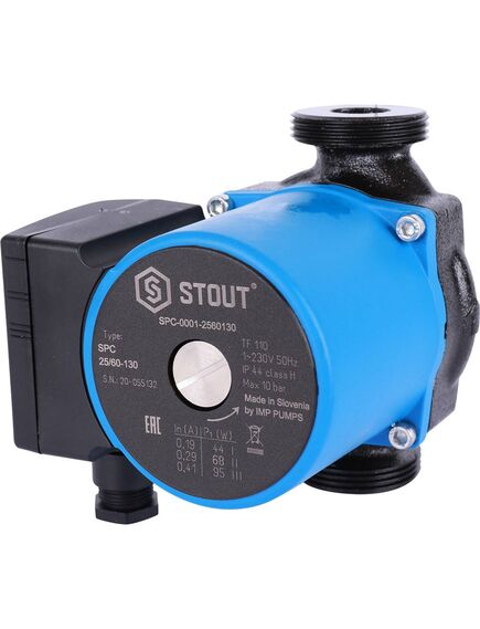 Купить SPC-0001-2560130 STOUT Насос циркуляционный 25/60-130 (spc-0001-2560130) по цене 11122 руб., в Санкт-Петебруге в интернет магазине 100-Систем, а также дургие товары STOUT из раздела Насосы циркуляционные и Насосы и насосное оборудование