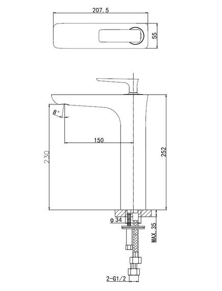 Купить Смеситель для раковины высокий WONZON & WOGHAND SHARK, Хром (WW-481102-CR) (ww-481102-cr) по цене 38602 руб., в Санкт-Петебруге в интернет магазине 100-Систем, а также дургие товары WONZON & WOGHAND из раздела Рычажные смесители и Смесители для раковины