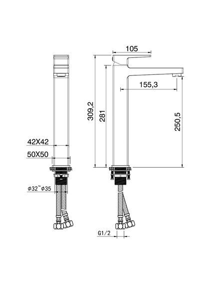 Купить Смеситель для раковины высокий WONZON & WOGHAND CUBE 2.0, Хром (WW-88019068-CR) (ww-88019068-cr) по цене 24389 руб., в Санкт-Петебруге в интернет магазине 100-Систем, а также дургие товары WONZON & WOGHAND из раздела Рычажные смесители и Смесители для раковины