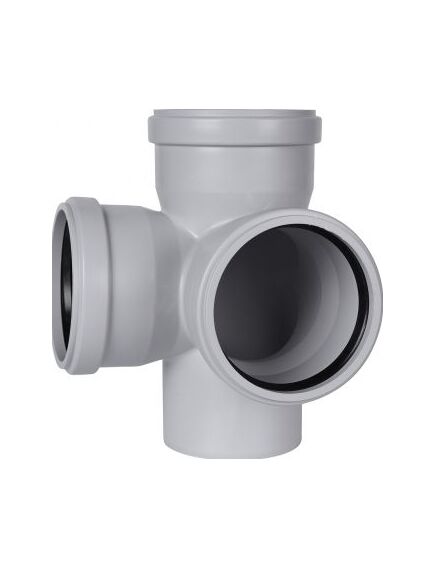Купить STOUT D 110 х 110 х 110 / 87,5° Крестовина двухплоскостная канализационная бесшумная (skb-0017-011087) по цене 4050 руб., в Санкт-Петебруге в интернет магазине 100-Систем, а также дургие товары STOUT из раздела Фитинги шумопоглощающие фановые 110 мм и Шумопоглощающие фановые трубы и фитинги