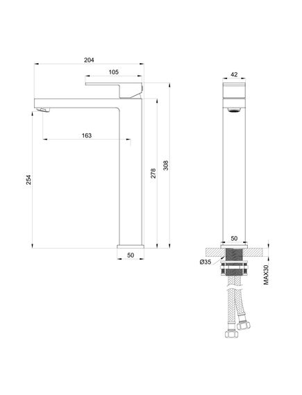 Купить Смеситель для раковины высокий WONZON & WOGHAND CUBE, Хром (WW-88239016-CR) (ww-88239016-cr) по цене 23062 руб., в Санкт-Петебруге в интернет магазине 100-Систем, а также дургие товары WONZON & WOGHAND из раздела Рычажные смесители и Смесители для раковины