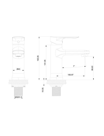 Купить Смеситель для раковины WONZON & WOGHAND, Черный матовый (WW-XH-011-MB) (ww-xh-011-mb) по цене 14141 руб., в Санкт-Петебруге в интернет магазине 100-Систем, а также дургие товары WONZON & WOGHAND из раздела Рычажные смесители и Смесители для раковины