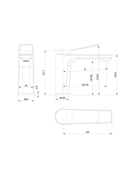 Купить Смеситель для раковины WONZON & WOGHAND, Белый матовый (WW-XH-012-MW) (ww-xh-012-mw) по цене 15410 руб., в Санкт-Петебруге в интернет магазине 100-Систем, а также дургие товары WONZON & WOGHAND из раздела Рычажные смесители и Смесители для раковины