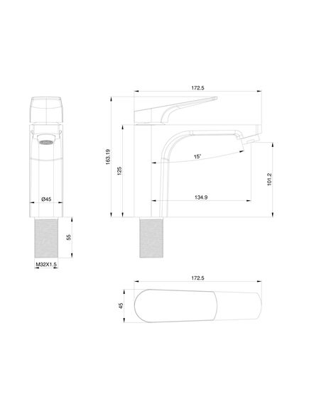 Купить Смеситель для раковины WONZON & WOGHAND, Белый матовый (WW-A40492-MW) (ww-a40492-mw) по цене 14935 руб., в Санкт-Петебруге в интернет магазине 100-Систем, а также дургие товары WONZON & WOGHAND из раздела Рычажные смесители и Смесители для раковины