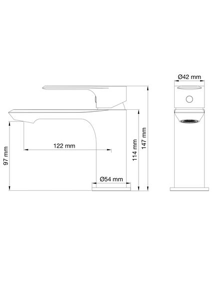 Купить Смеситель для раковины WONZON & WOGHAND BRILLIANT, Черный матовый (WW-88018079-MB) (ww-88018079-mb) по цене 16283 руб., в Санкт-Петебруге в интернет магазине 100-Систем, а также дургие товары WONZON & WOGHAND из раздела Рычажные смесители и Смесители для раковины