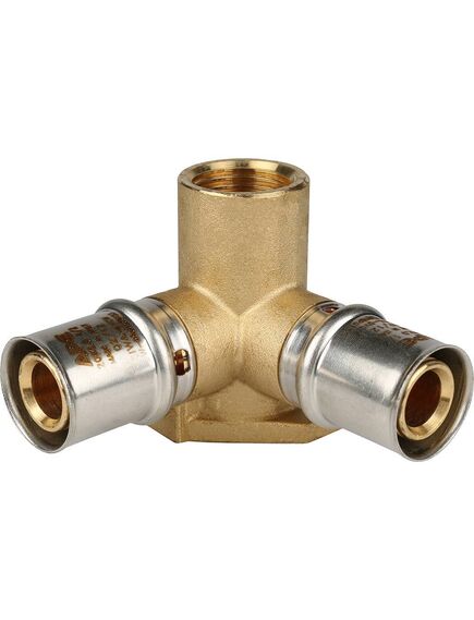 Купить SFP-0015-001220 STOUT Тройник настенный с креплением  20xR 1/2" для металлопластиковых труб прессовой (sfp-0015-001220) по цене 1463 руб., в Санкт-Петебруге в интернет магазине 100-Систем, а также дургие товары STOUT из раздела Пресс Stout 20 и Пресс